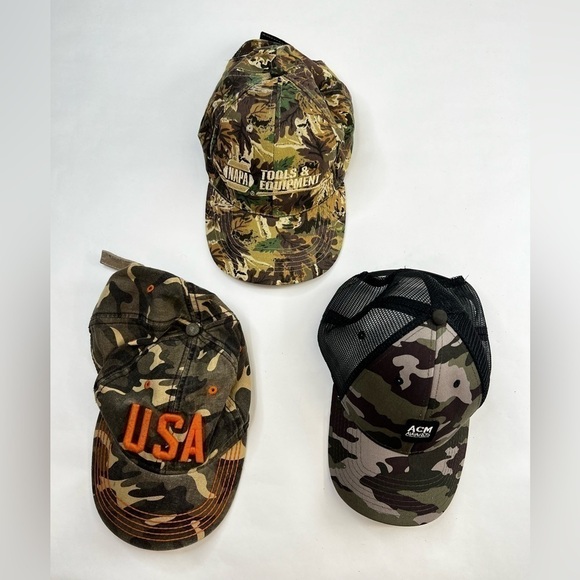 CAMOUFLAGE Other - 3 CAMO CAPS NAPA Tools, ACM Awards, USA